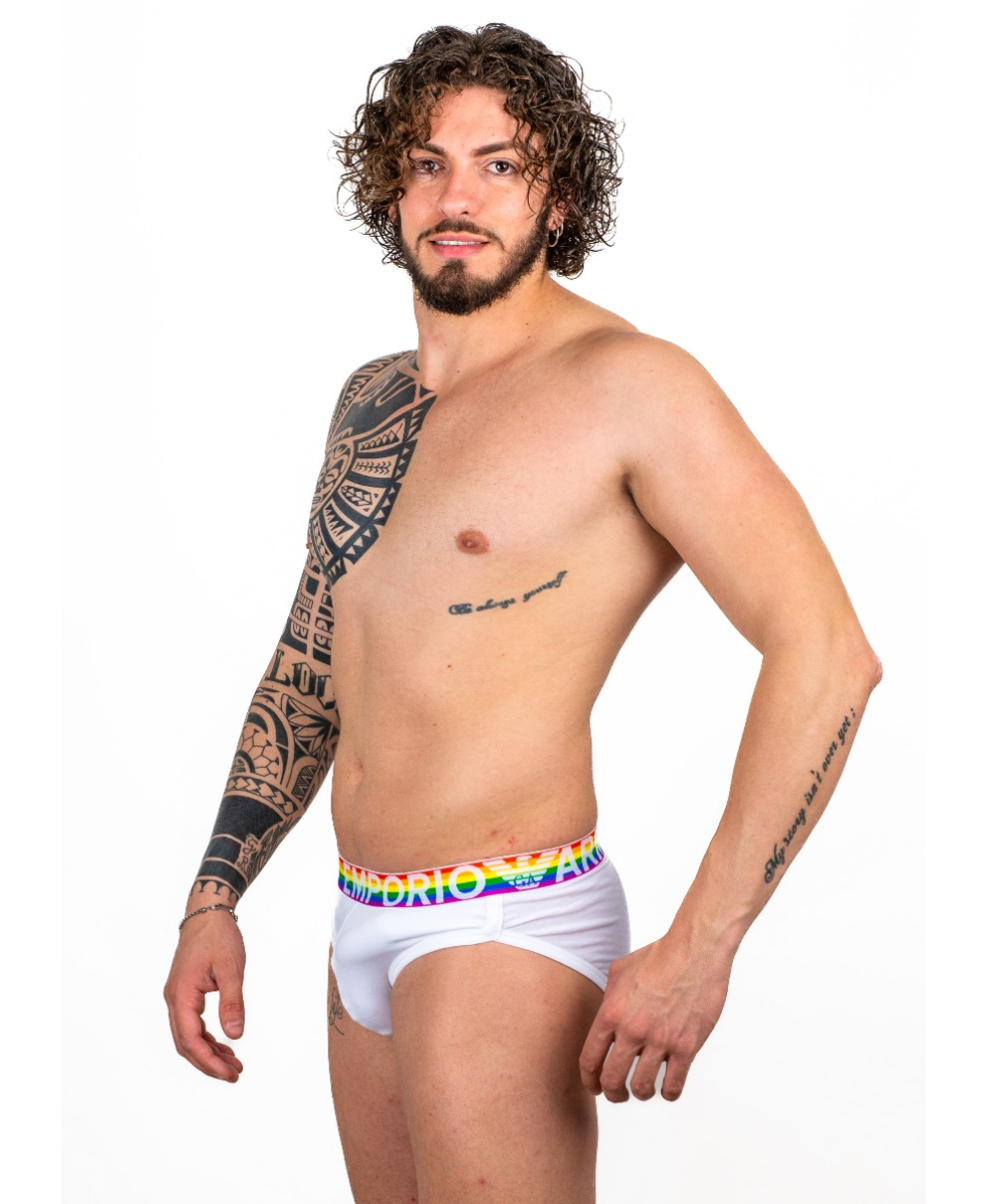 EMPORIO ARMANI - SLIP/BRIEF - RAINBOW - 111952 2R513 00010 - WHITE