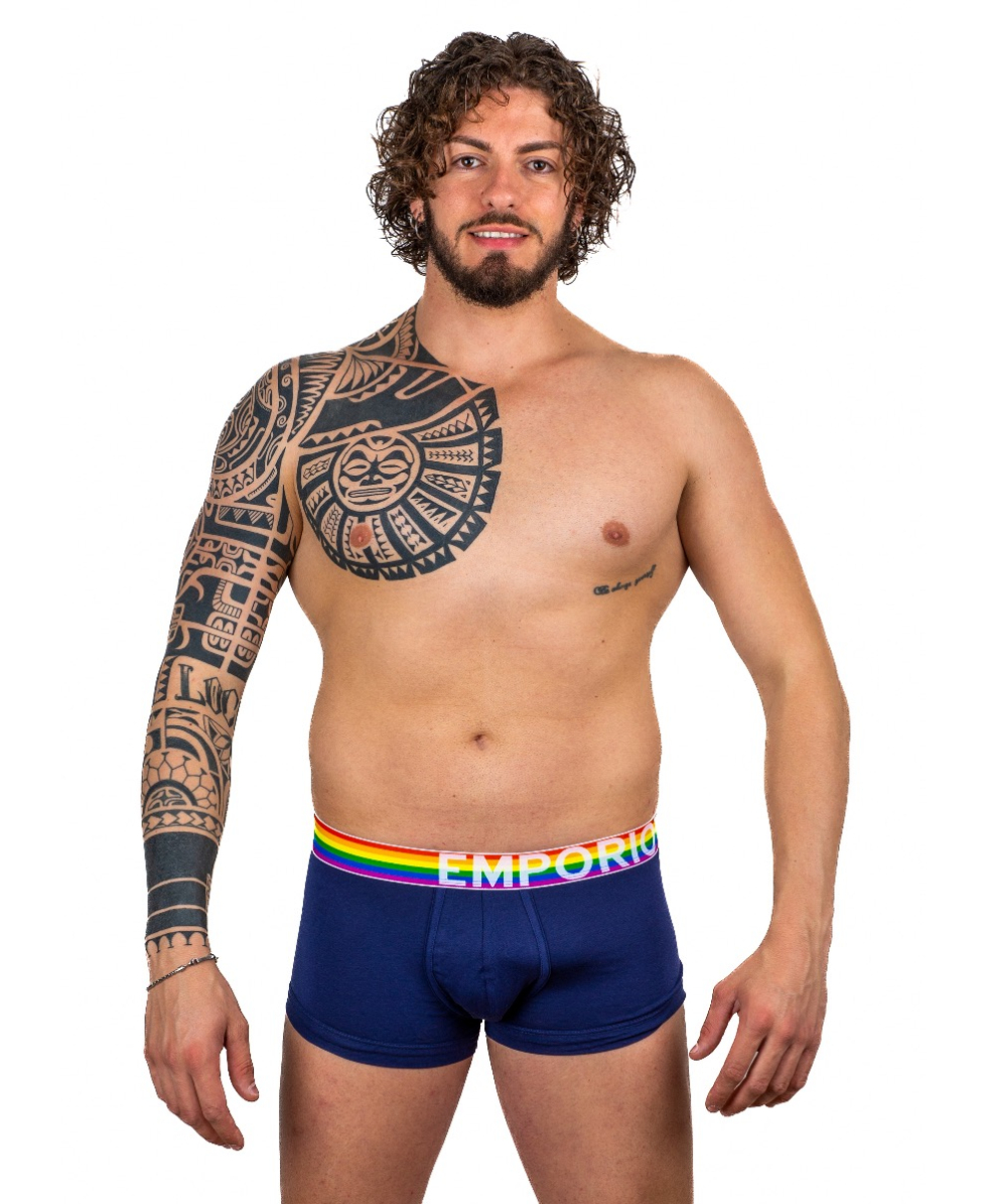 EMPORIO ARMANI - BOXER/TRUNK - RAINBOW - 111866 2R513 90535 - PATRIOT BLUE