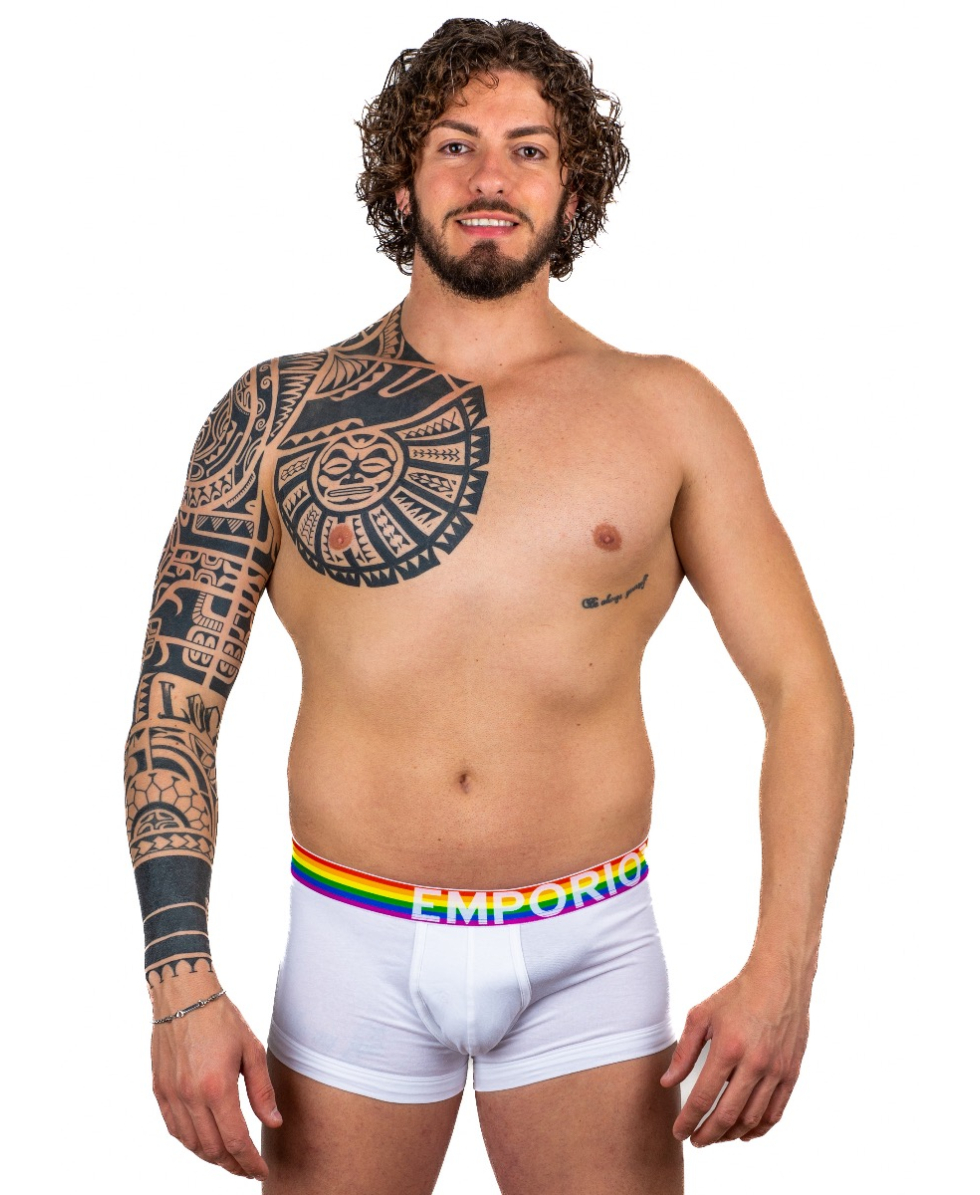 EMPORIO ARMANI - BOXER/TRUNK - RAINBOW - 111866 2R513 00010 - WHITE