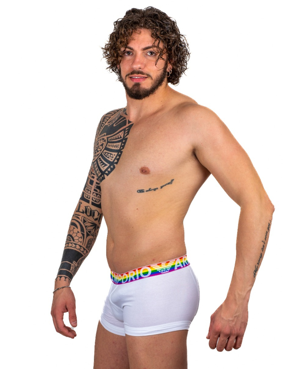EMPORIO ARMANI - BOXER/TRUNK - RAINBOW - 111866 2R513 00010 - WHITE