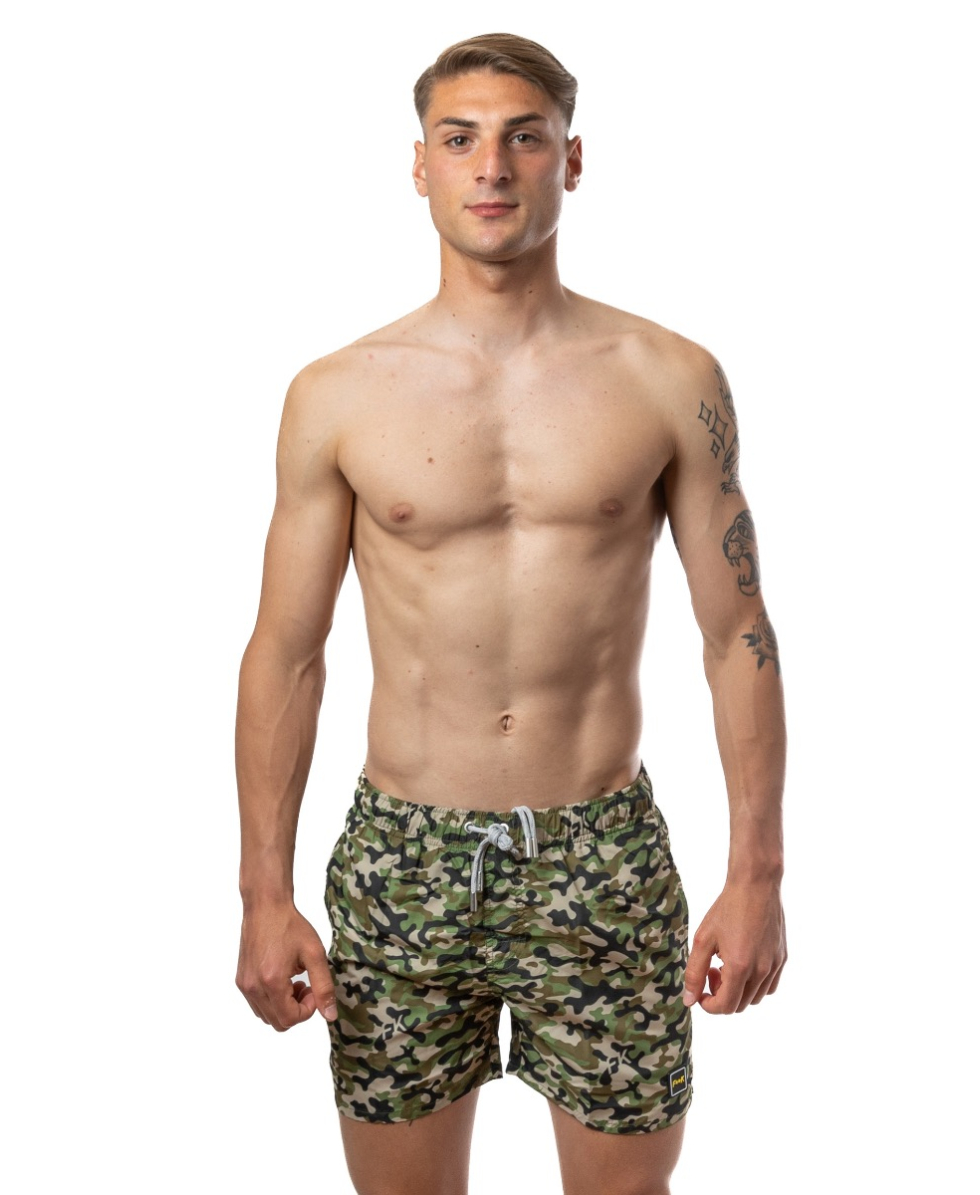 F**K - COSTUME SHORT PRINTED - 2063U - CAMO GREEN