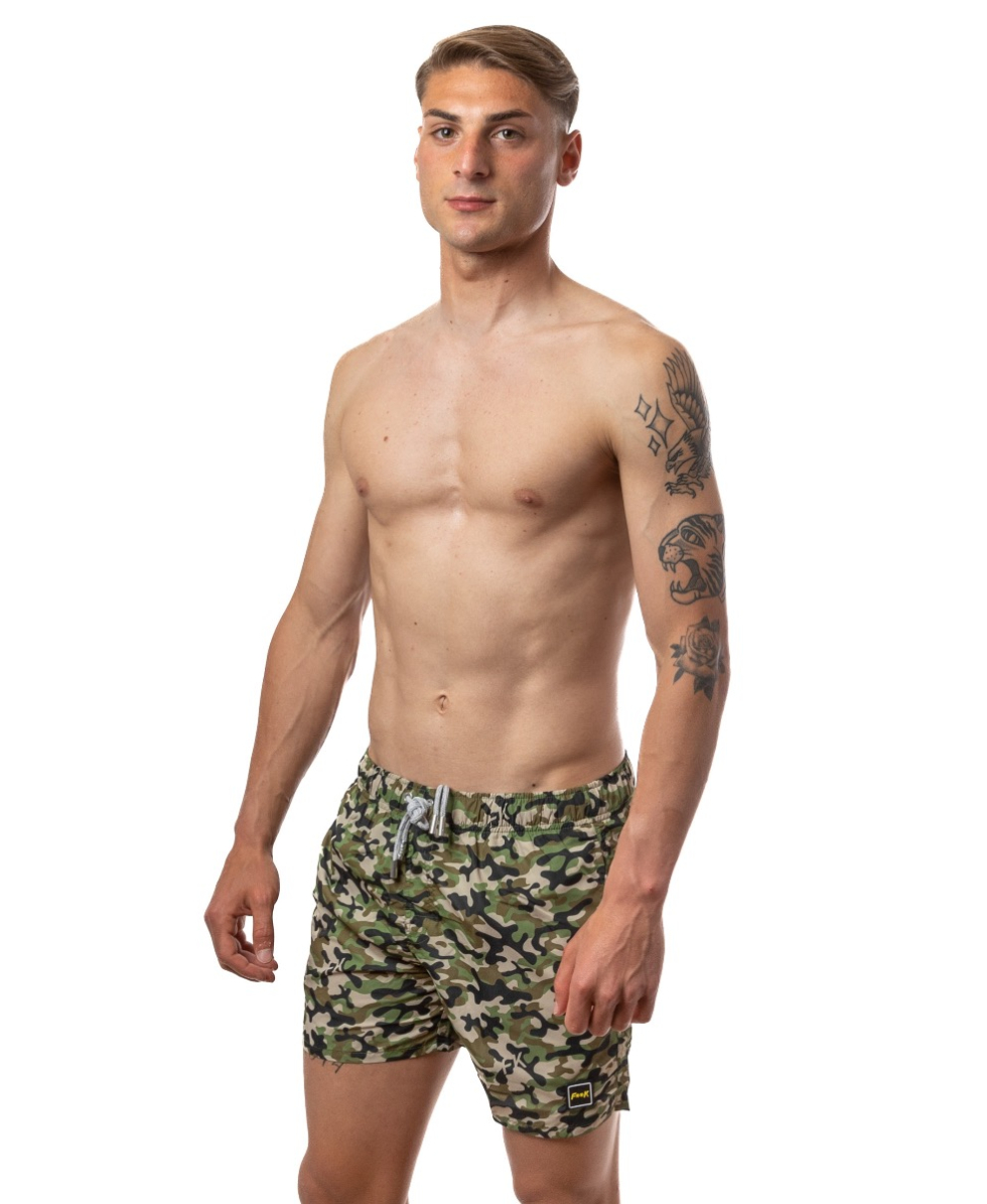 F**K - COSTUME SHORT PRINTED - 2063U - CAMO GREEN