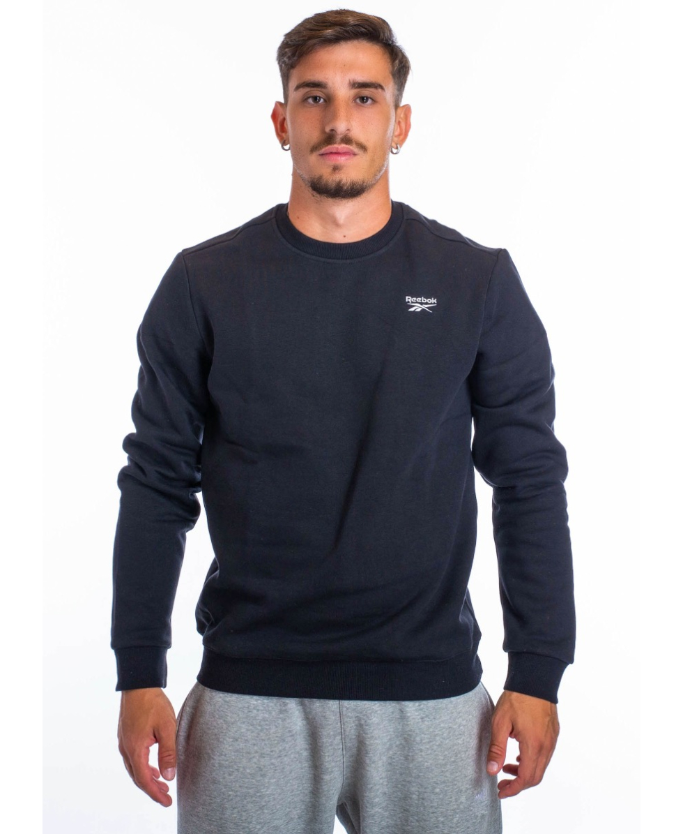 REEBOK - FELPA UOMO - FELPA IDENTITY CREW - GR9199 - BLACK
