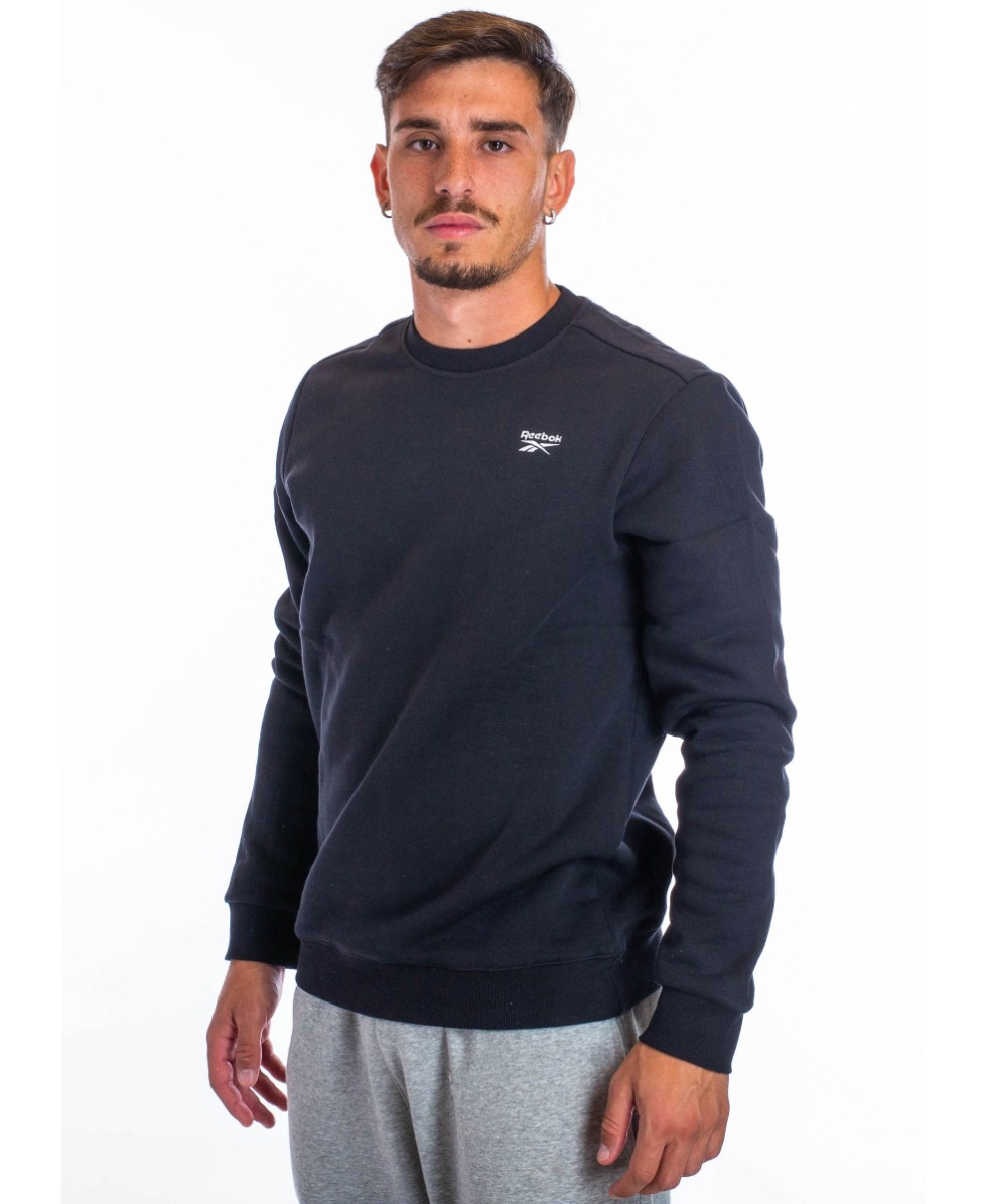 REEBOK - FELPA UOMO - FELPA IDENTITY CREW - GR9199 - BLACK