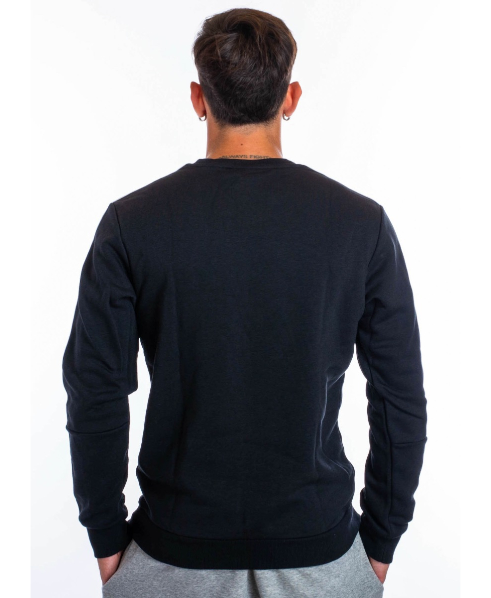 ADIDAS - FELPA UOMO - ESSENTIALS FLEECE - GK9579 - BLACK/WHITE