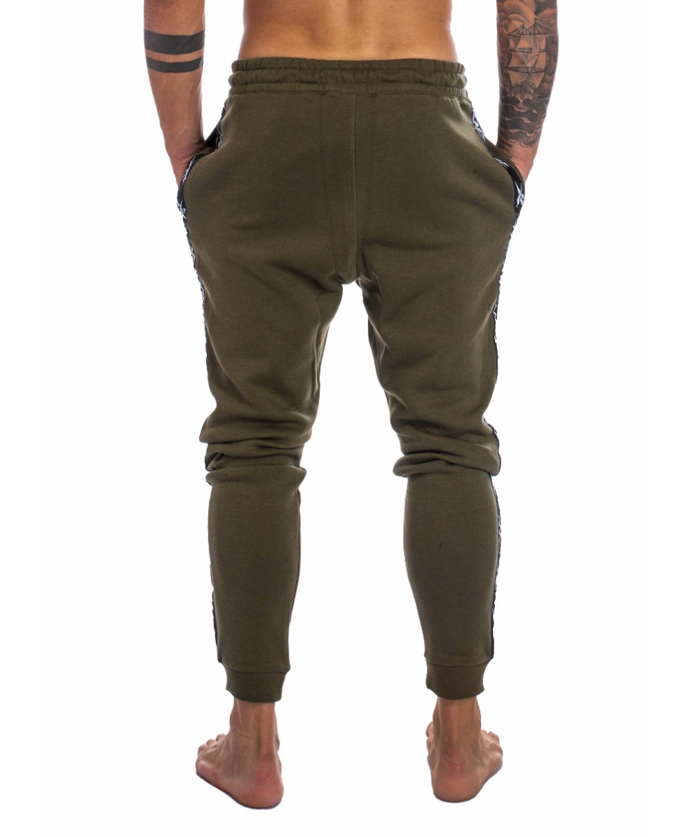REEBOK - PANTALONE UOMO - IDENTITY - GQ4216 - ARMY GREEN