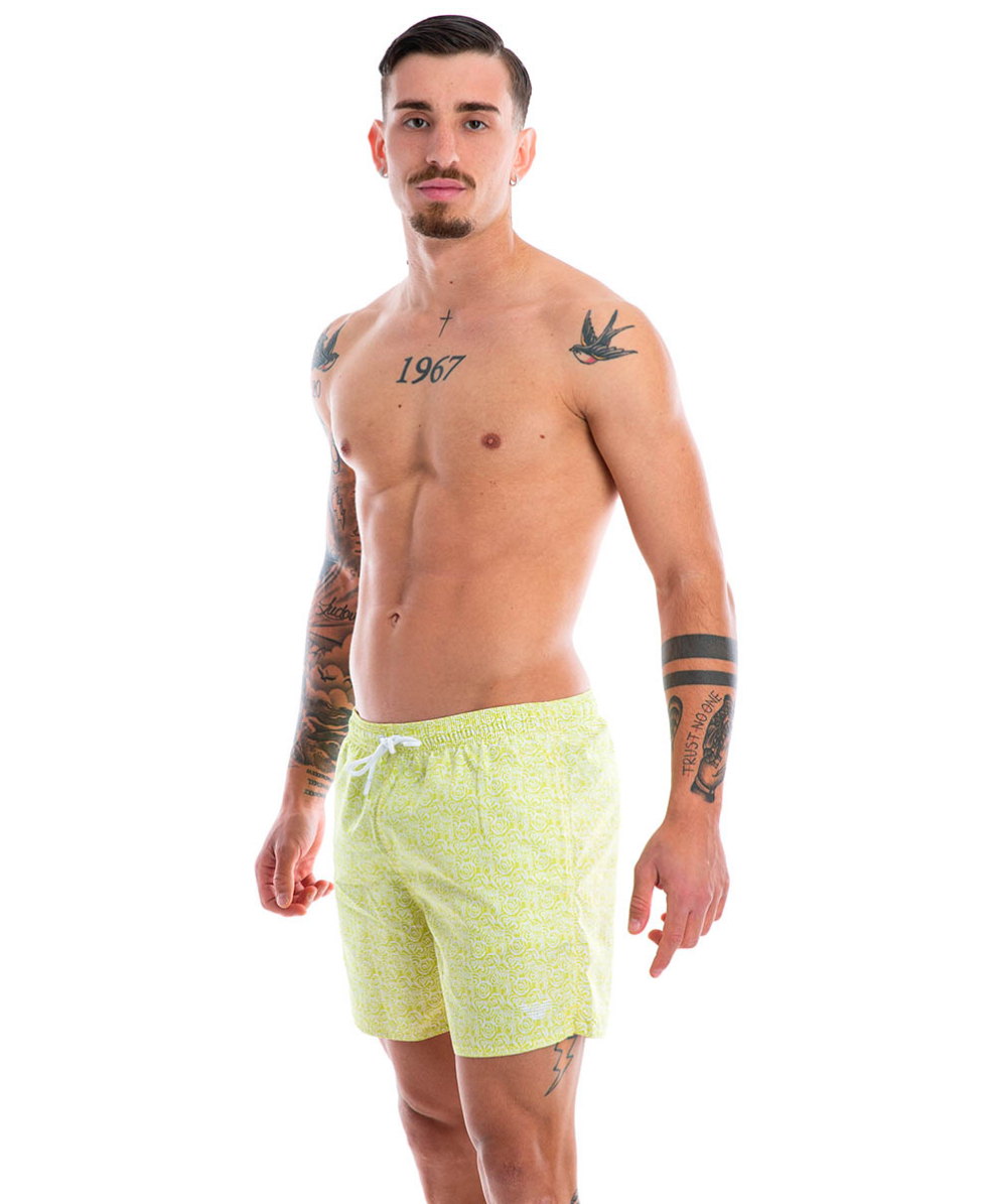 EMPORIO ARMANI - COSTUME SHORT - 211740 2R441 14583 - ACID APPLE/WHITE