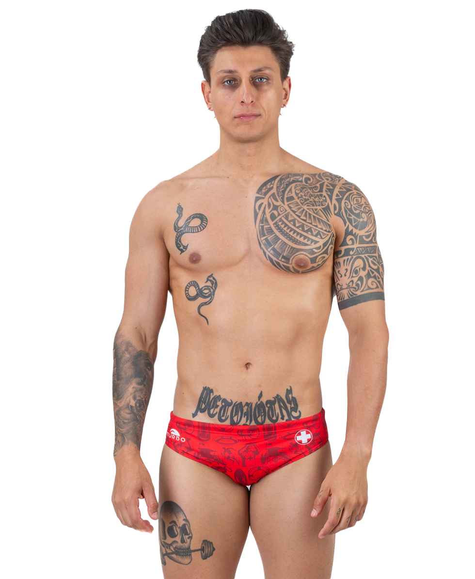 TURBO - COSTUME SLIP - LIFEGUARD READY - 731567/0008 - RED