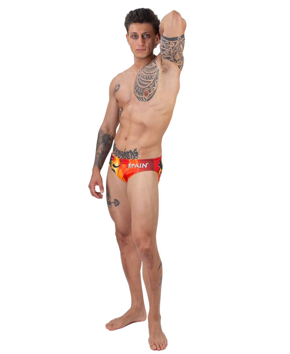 TURBO - COSTUME SLIP - SPAIN - 731552/0008 - RED/YELLOW