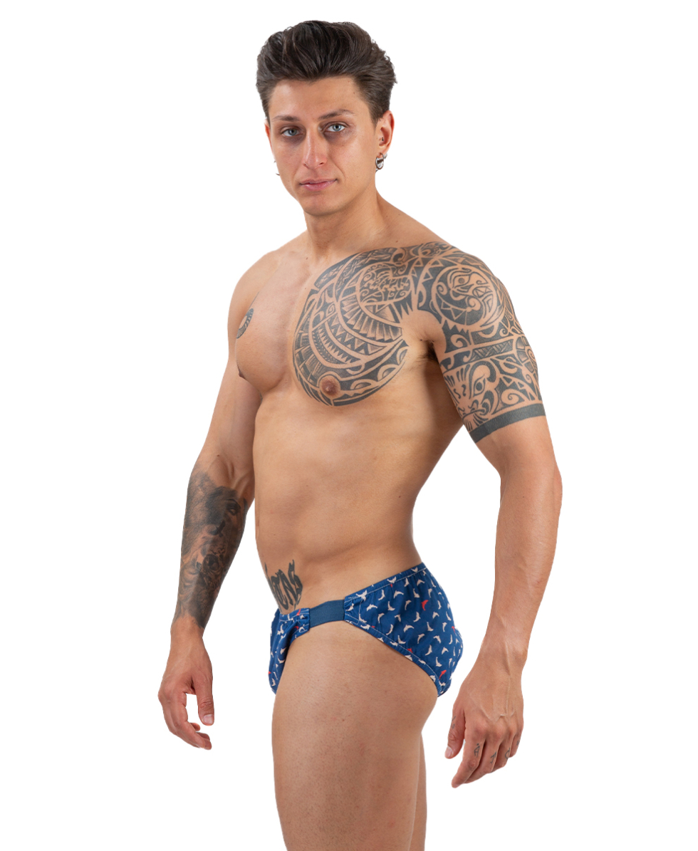 MASTER NUOTO - COSTUME SLIP COTONE - ST. TROPEZ MN0010DO - DOLPHIN DENIM