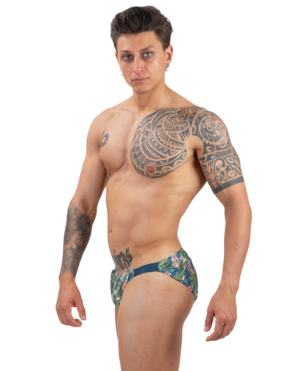 MASTER NUOTO - COSTUME SLIP COTONE - ST. TROPEZ MN0012JUN - JUNGLE NATURAL