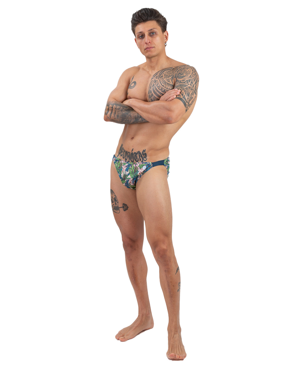 MASTER NUOTO - COSTUME SLIP COTONE - ST. TROPEZ MN0012JUN - JUNGLE NATURAL