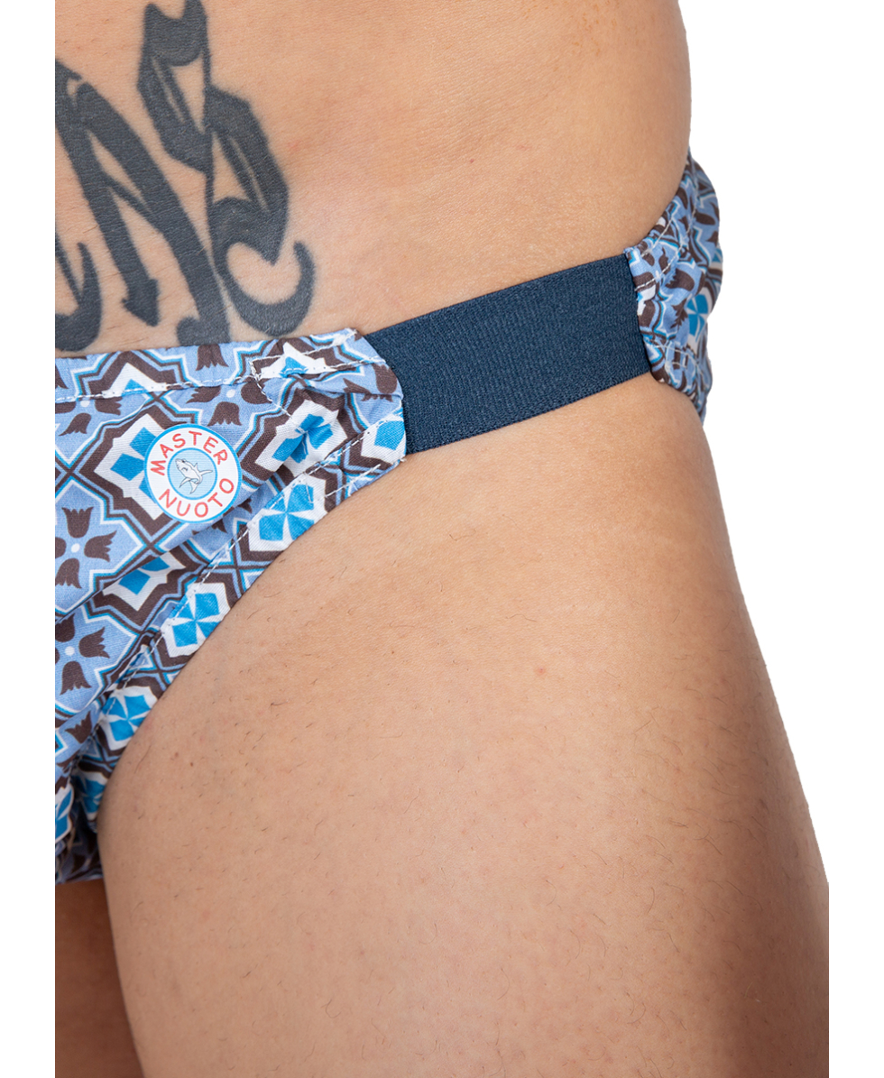 MASTER NUOTO - COSTUME SLIP COTONE - ST. TROPEZ MN0013 - TEXTURE TURQUOISE