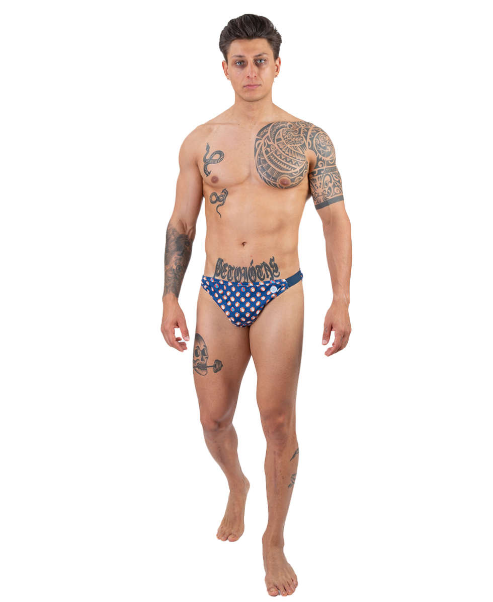 MASTER NUOTO - COSTUME SLIP COTONE - ST. TROPEZ MN0009BA - BALL DENIM
