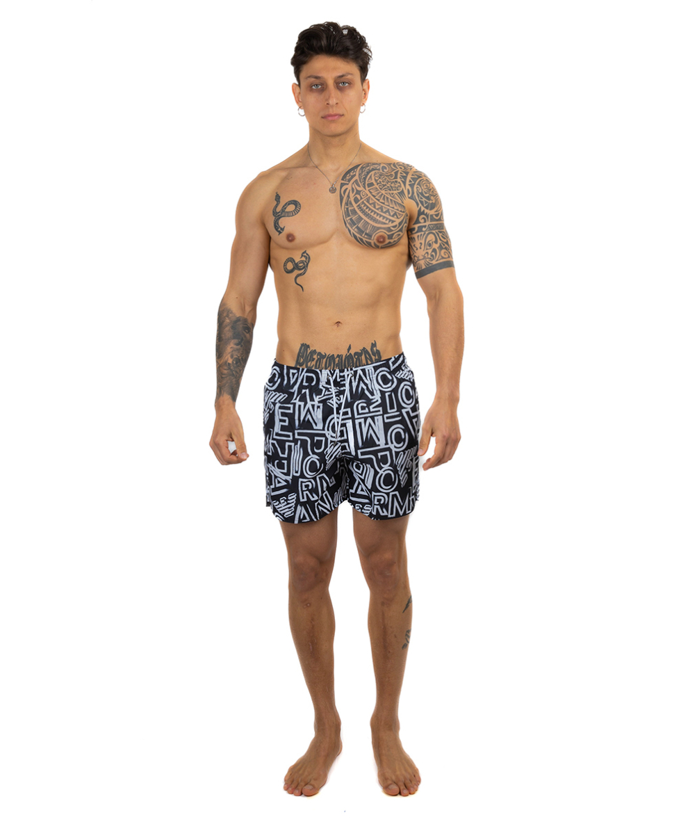 EMPORIO ARMANI - COSTUME SHORT - 211740 3R435 00121 - BLACK/WHITE