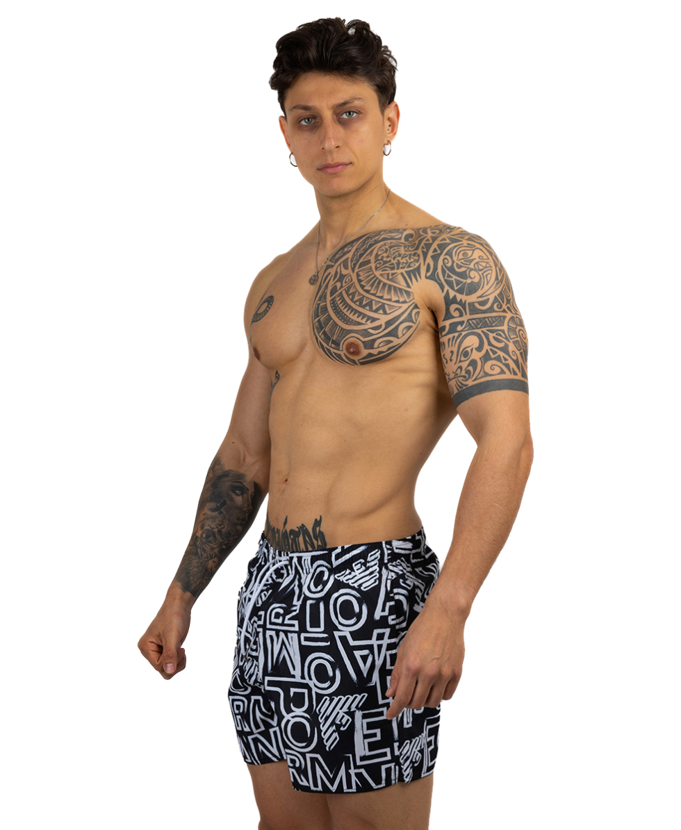 EMPORIO ARMANI - COSTUME SHORT - 211740 3R435 00121 - BLACK/WHITE