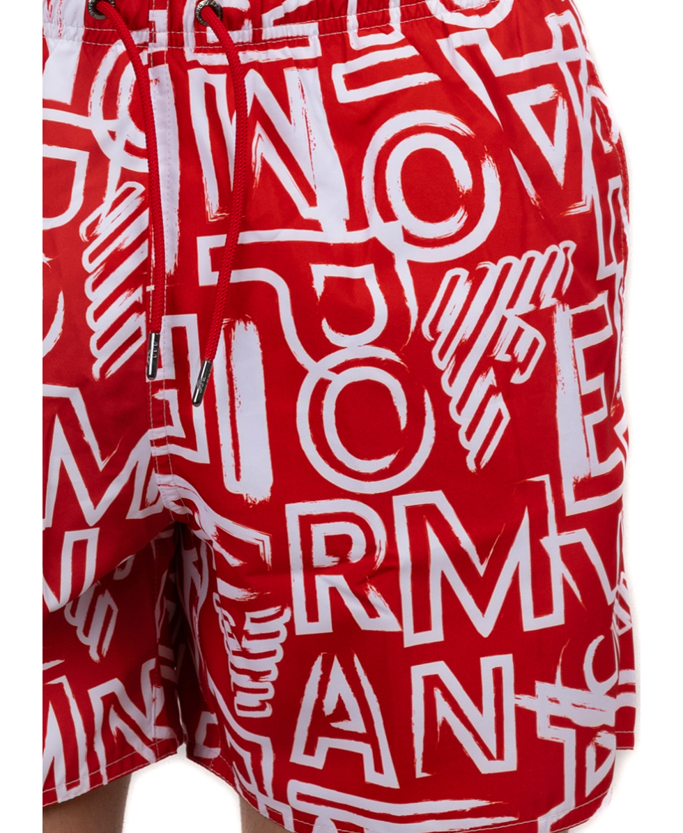 EMPORIO ARMANI - COSTUME SHORT - 211740 3R435 24073 - RUBY/WHITE