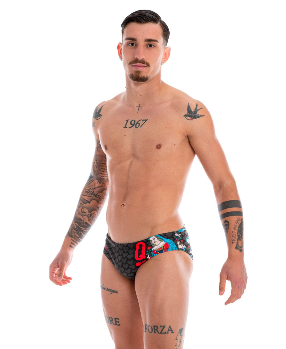 TURBO - COSTUME SLIP - REGINA DI CUORI - 731396/0009 - BLACK/MULTI
