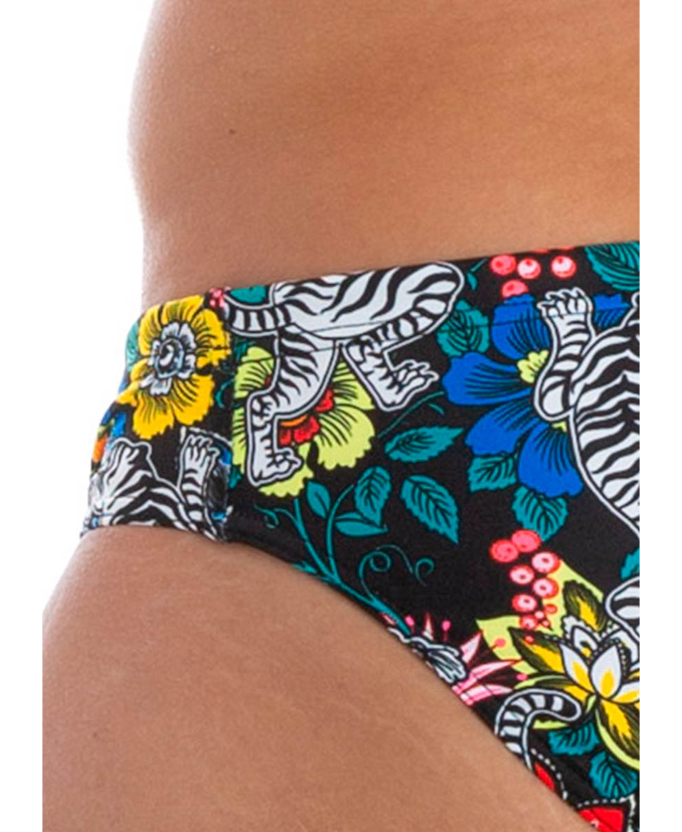 TURBO - COSTUME SLIP - FLOWERS AND TIGERS - 731386/0009 - BLACK