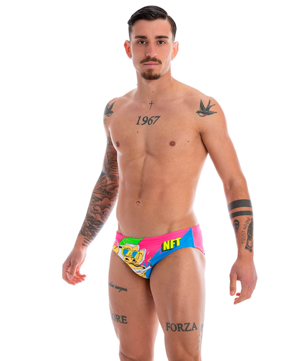 TURBO - COSTUME SLIP - MONKEY SMOKE - 731401/0006 - PINK/MULTI