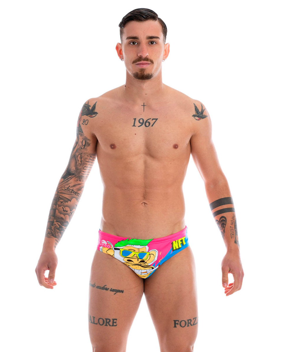 TURBO - COSTUME SLIP - MONKEY SMOKE - 731401/0006 - PINK/MULTI