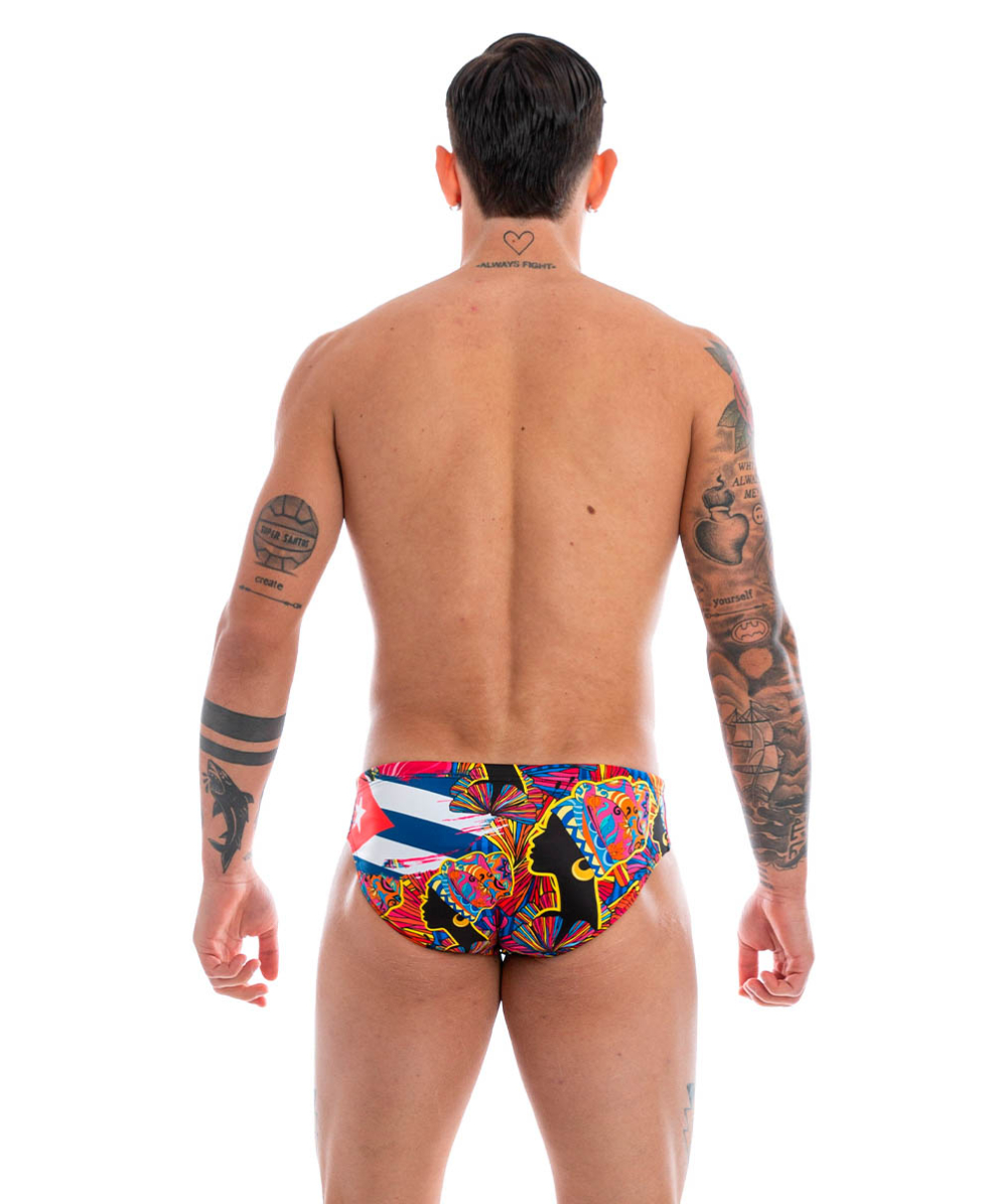 TURBO - COSTUME SLIP - CUBA - 731398/0016 - BLUE/MULTI - C