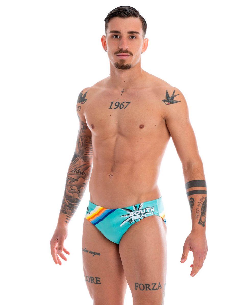 TURBO - COSTUME SLIP - SOUTH BEACH - 731417/0007 - AQUA GREEN