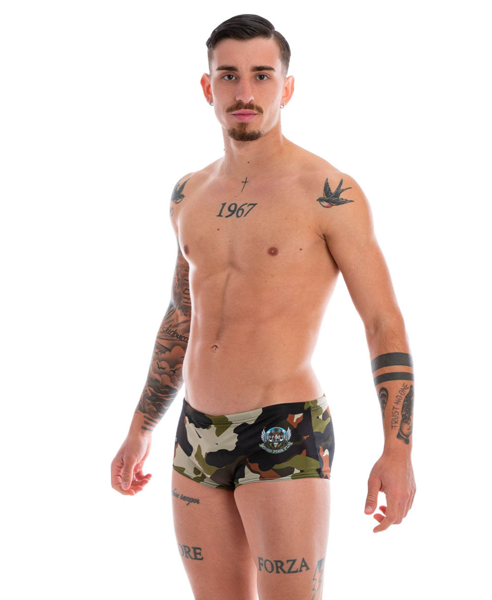 TURBO - COSTUME SLIP SUPER TANK 14 cm - PIGS FLY - 73142317/0055 - CAMO GREEN