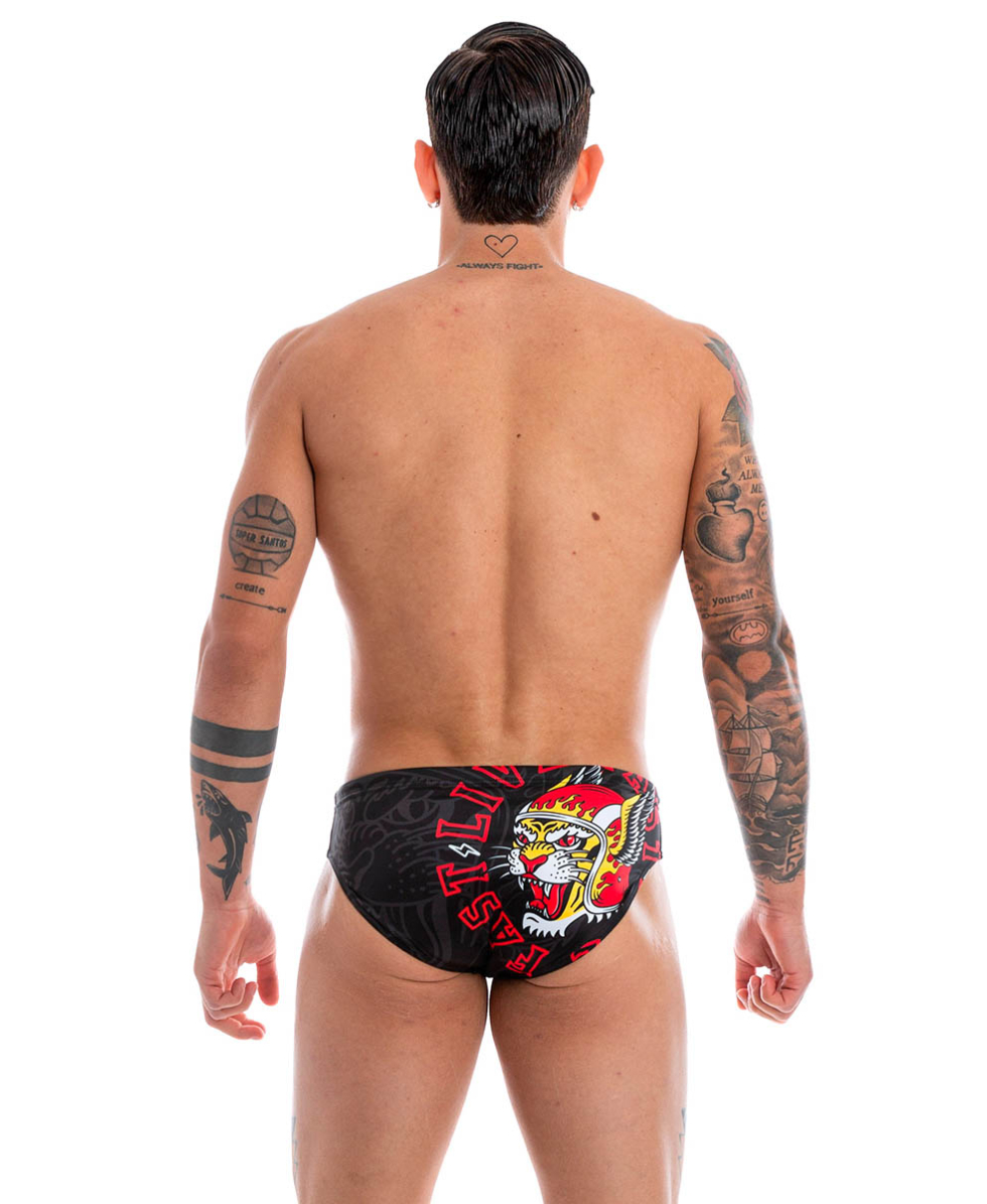 TURBO - COSTUME SLIP - LIVE FAST - 731418/0009 - BLACK/RED - C
