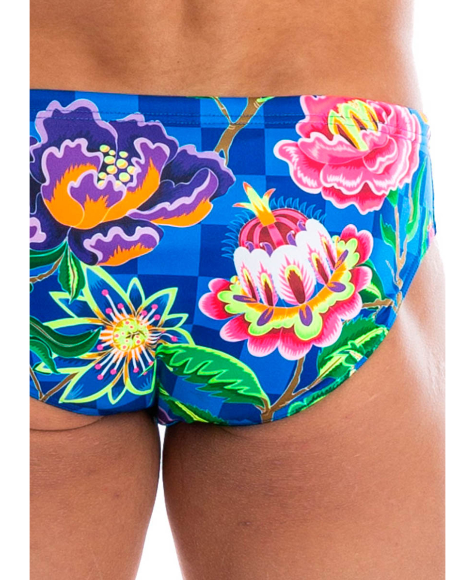 TURBO - COSTUME SLIP - FLOWERS - 731421/0006 - BLUE/MULTI