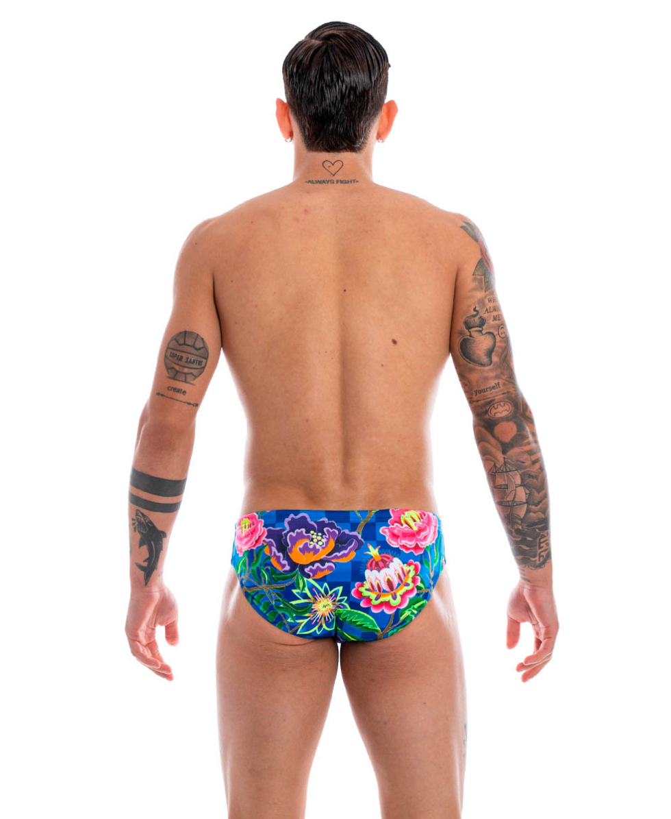 TURBO - COSTUME SLIP - FLOWERS - 731421/0006 - BLUE/MULTI