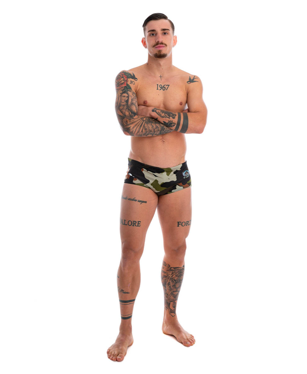 TURBO - COSTUME SLIP SUPER TANK 14 cm - PIGS FLY - 73142317/0055 - CAMO GREEN
