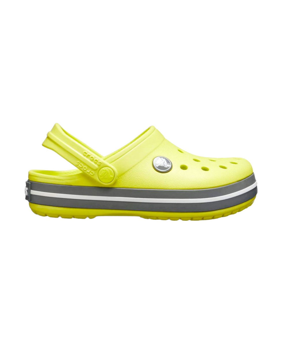 CROCS - SABOT JR UNISEX - CROCBAND CLOG KIDS - 204537-7H1 - CITRUS/SLATE GREY