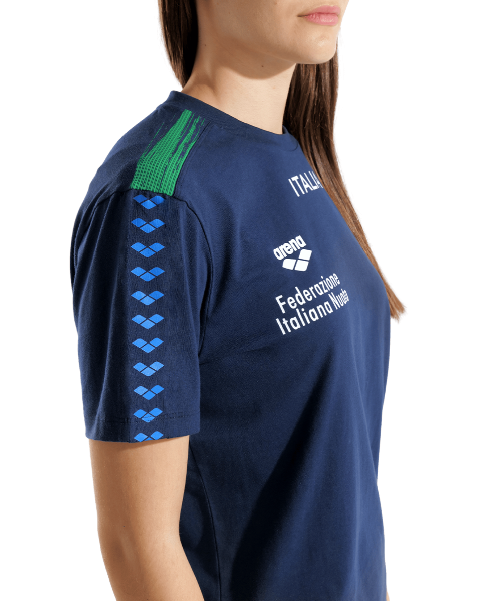 ARENA - UNISEX ITALIA T-SHIRT TEAM STRIPE - 010958700 - DARK NAVY ITALIA