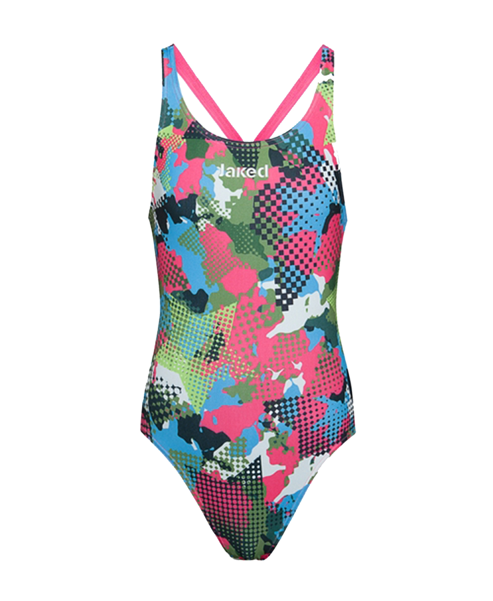 JAKED - COSTUME INTERO JUNIOR - TEKNOCAMOU - JCOLA11001 - FLUO GREEN
