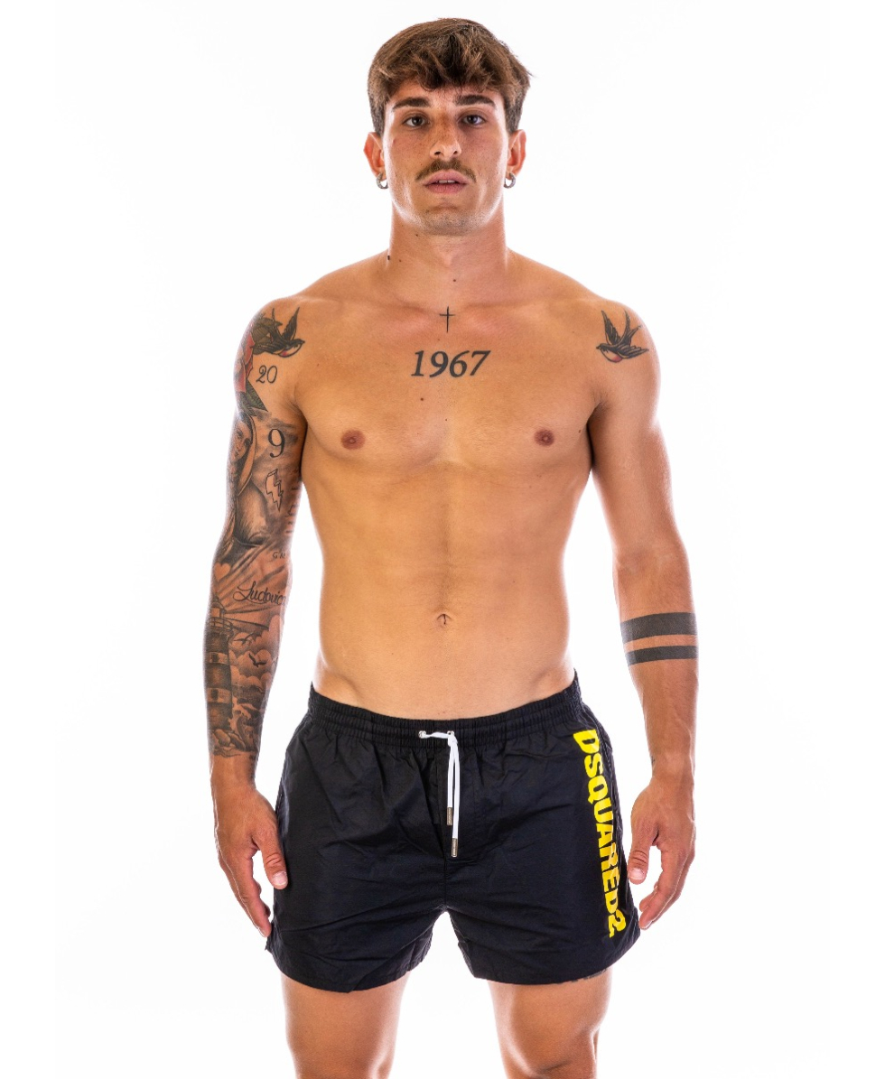 DSQUARED2 - COSTUME SHORT - D7B642920-014 -  BLACK/YELLOW