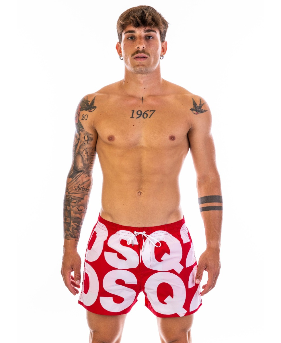 DSQUARED2 - COSTUME SHORT - D7B643840-648 - RED/WHITE