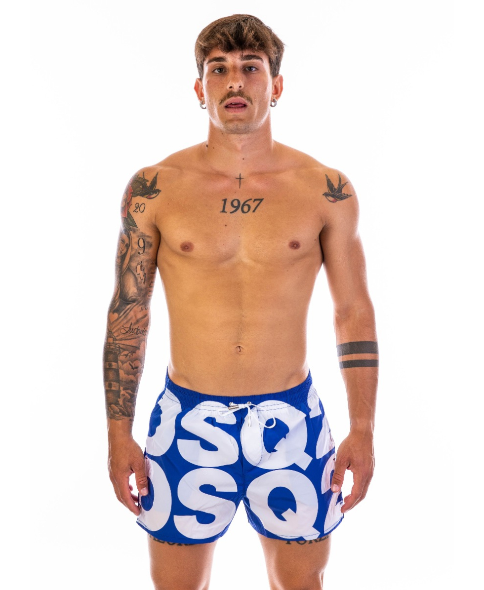 DSQUARED2 - COSTUME SHORT - D7B643840-488 - LIGHT BLUE/WHITE