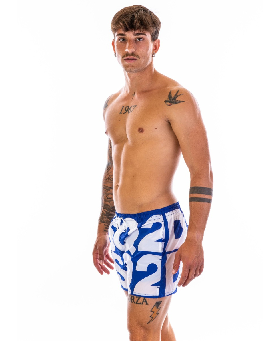 DSQUARED2 - COSTUME SHORT - D7B643840-488 - LIGHT BLUE/WHITE