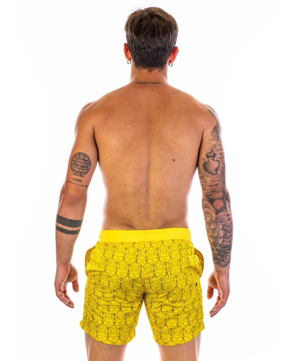 KARL LAGERFELD - COSTUME SHORT - IKONIC - MBM12 - YELLOW