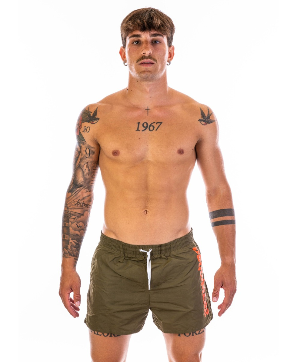 DSQUARED2 - COSTUME SHORT - D7B642920-304 - ARMY GREEN/ORANGE