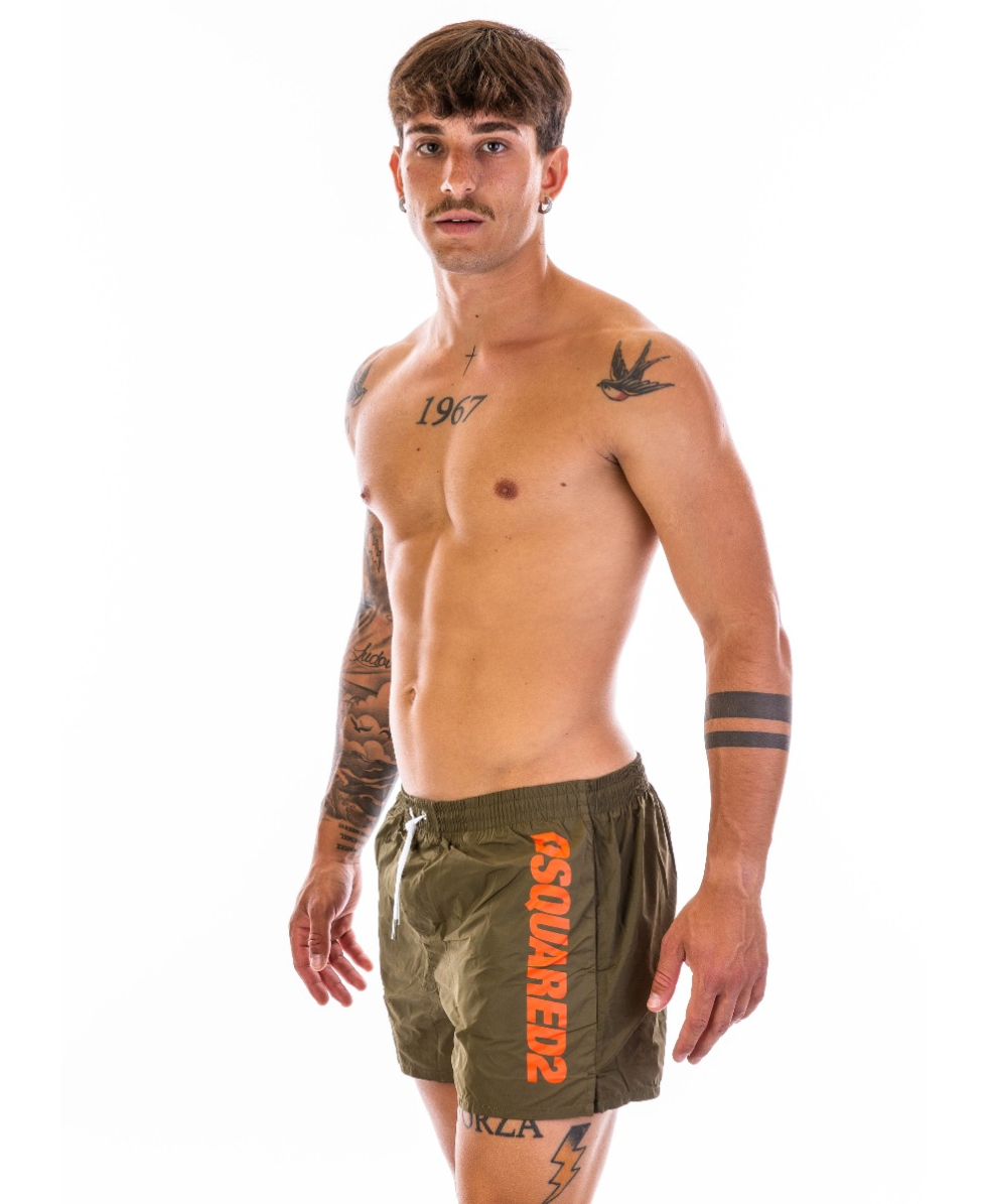DSQUARED2 - COSTUME SHORT - D7B642920-304 - ARMY GREEN/ORANGE