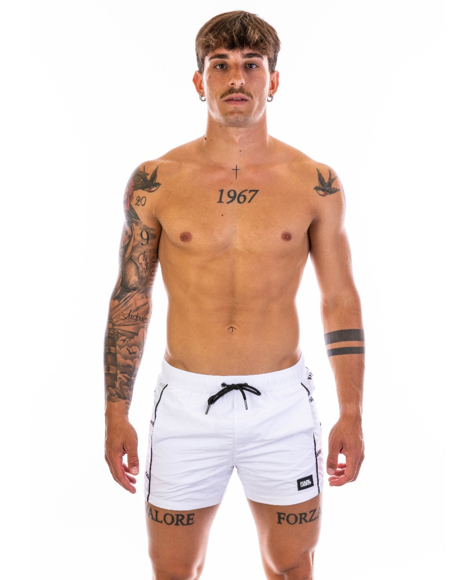 KARL LAGERFELD - COSTUME SHORT - KARL - MBS06 - WHITE