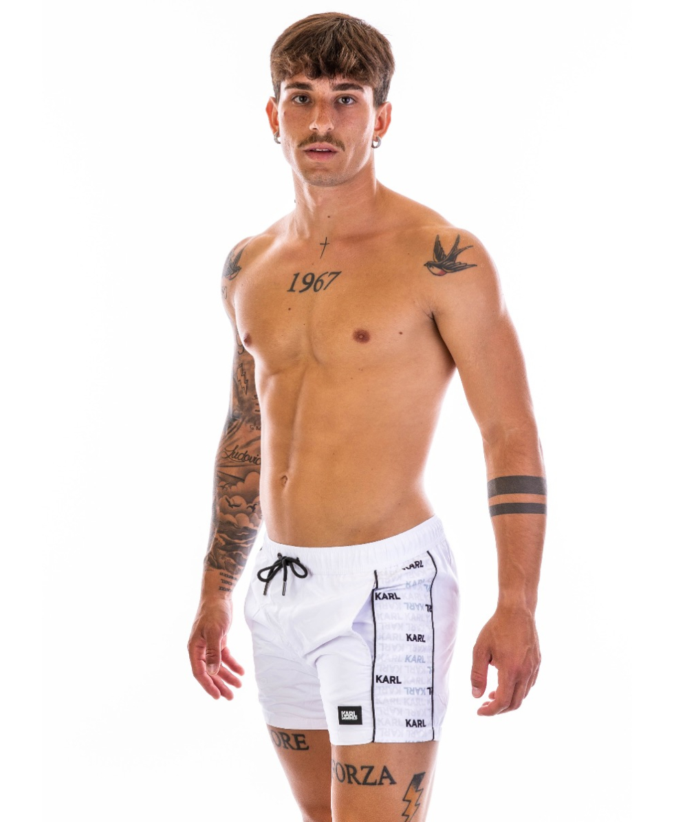 KARL LAGERFELD - COSTUME SHORT - KARL - MBS06 - WHITE
