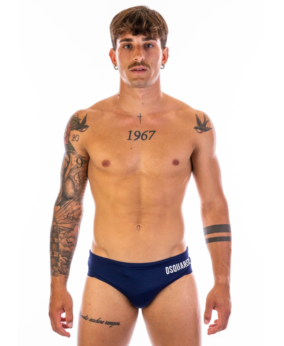 DSQUARED2 - COSTUME SLIP/BRIEF - D7B453720-417 - BLUE/WHITE