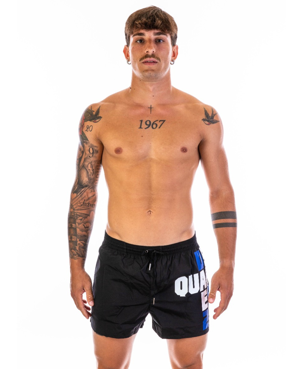 DSQUARED2 - COSTUME SHORT - D7B8P3610-001 - BLACK/WHITE/BLUE