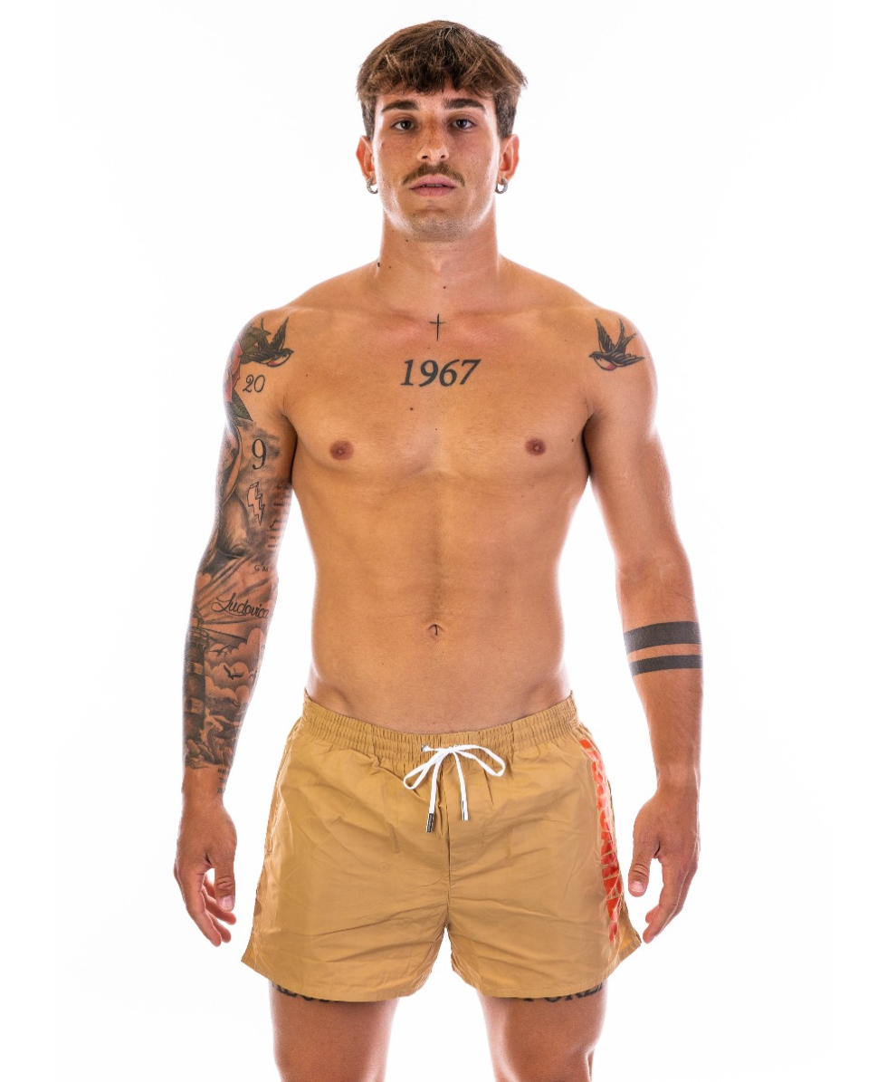 DSQUARED2 - COSTUME SHORT - D7B642920-283 - KHAKI/ORANGE