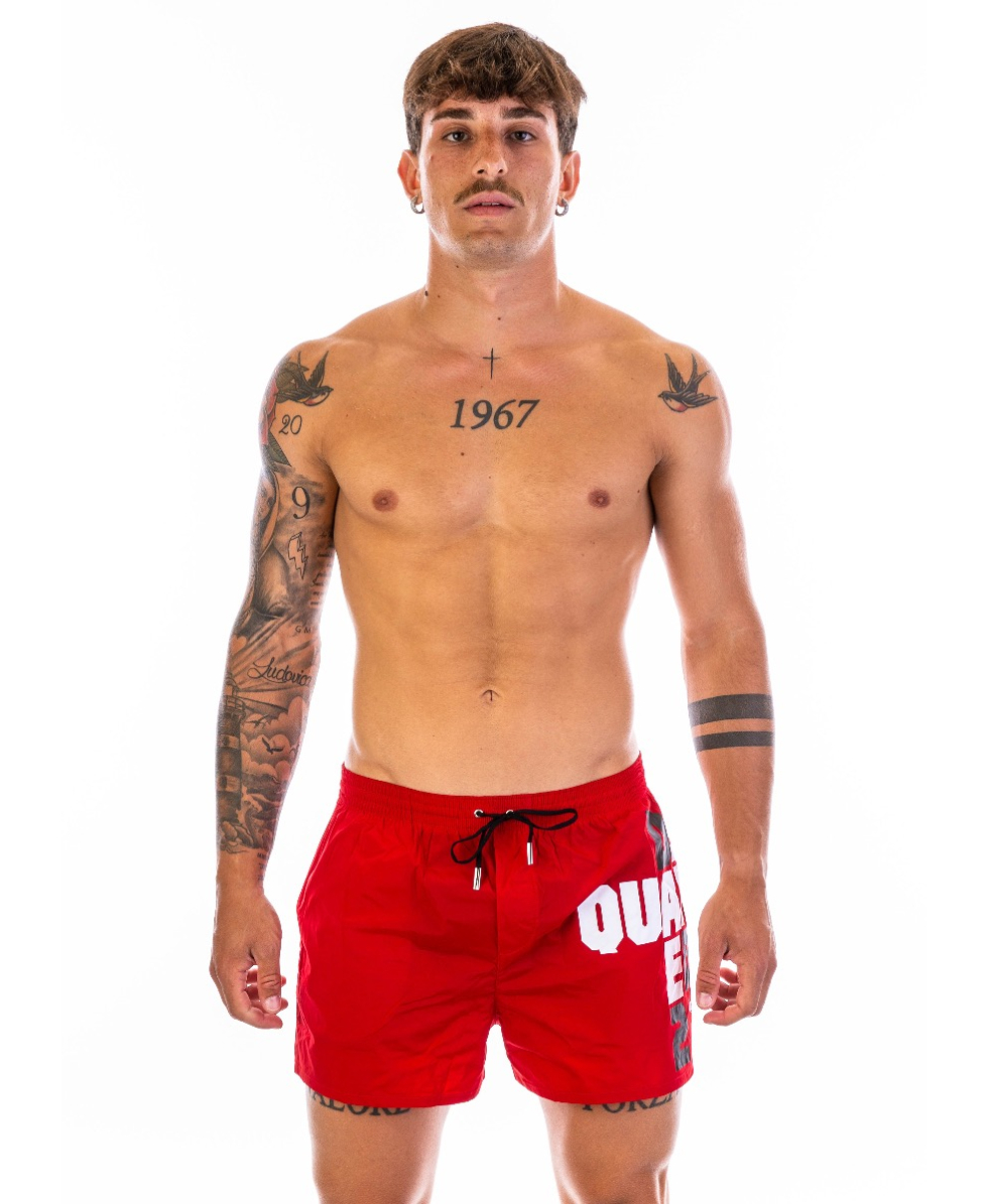 DSQUARED2 - COSTUME SHORT - D7B8P3610-600 - RED/BLACK/WHITE