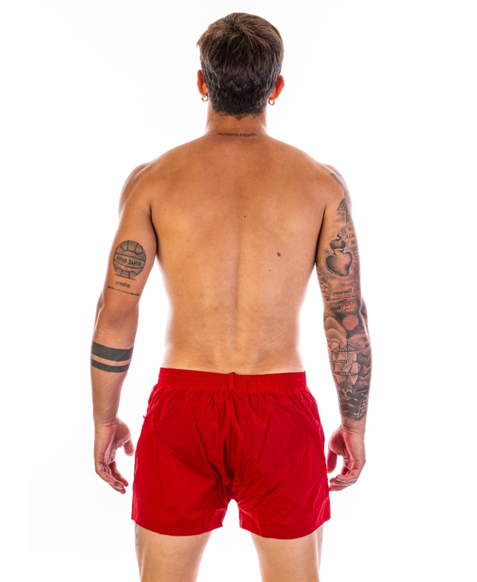 DSQUARED2 - COSTUME SHORT - D7B8P3610-600 - RED/BLACK/WHITE