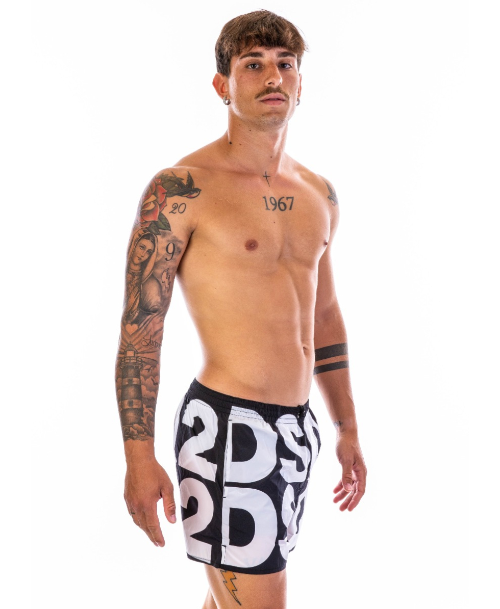 DSQUARED2 - COSTUME SHORT - D7B643840-018 - BLACK/WHITE